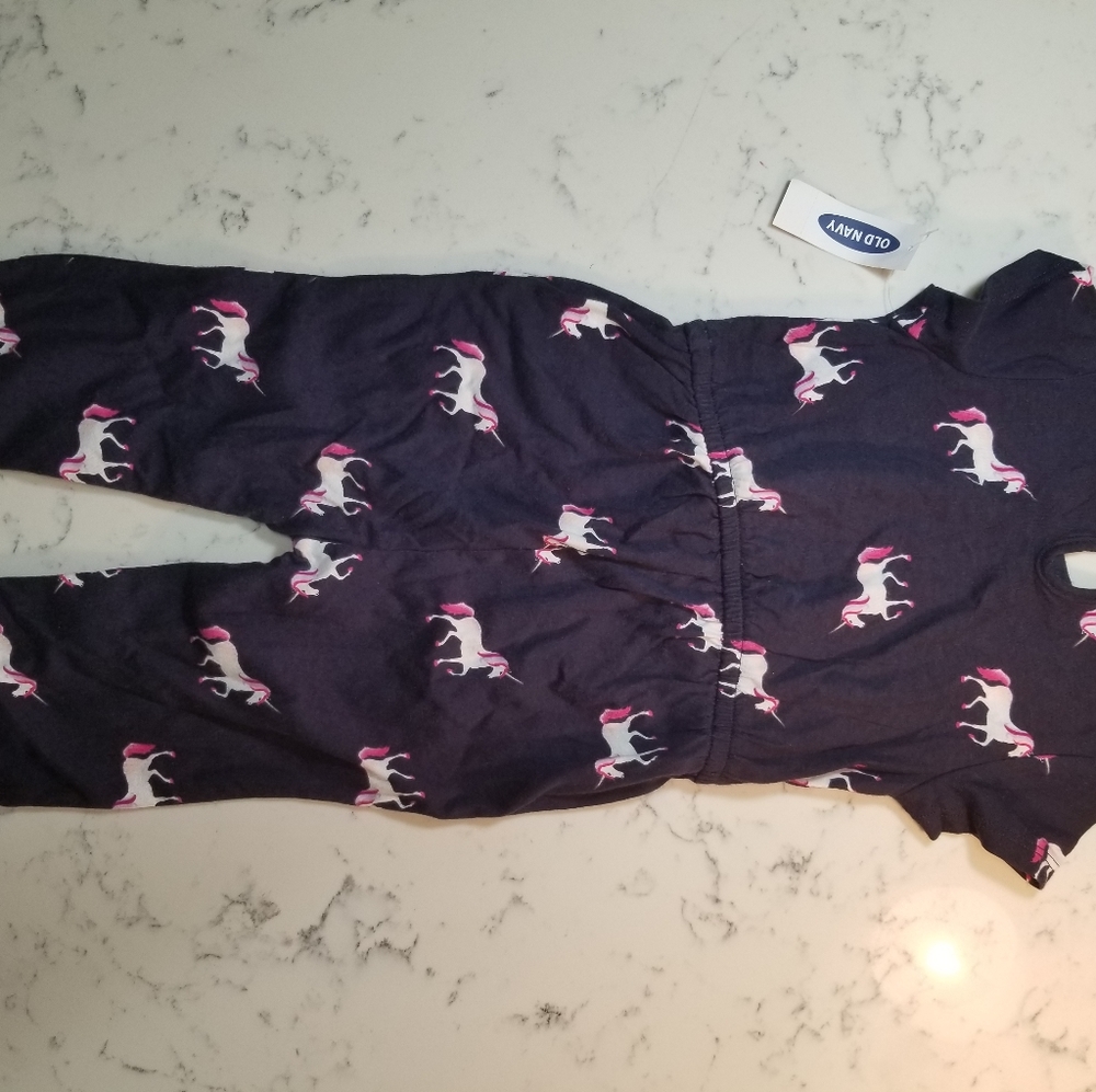 Old Navy Unicorns Printed Jersey Jumpsuit 12-18M